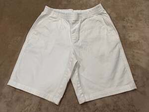 Lands’ End Mens White Elastic Waist Chino Shorts 9” Size 8